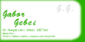 gabor gebei business card